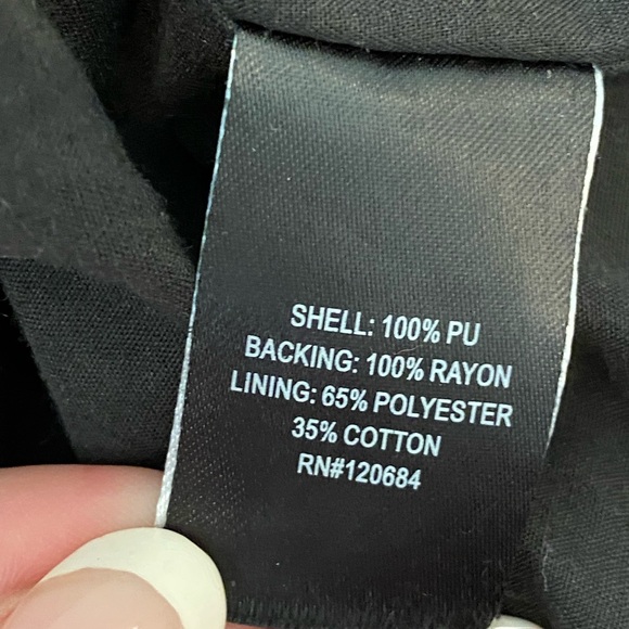 Torrid Black Faux Leather Zip Up Moto Jacket 12 L Biker Motorcycle - Picture 9 of 9